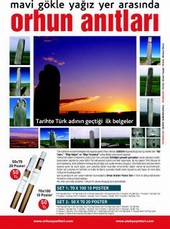 Mavi Gök ile Yağız Arasında Orhun Anıtları (10 Poster) Servet Somuncuoğlu