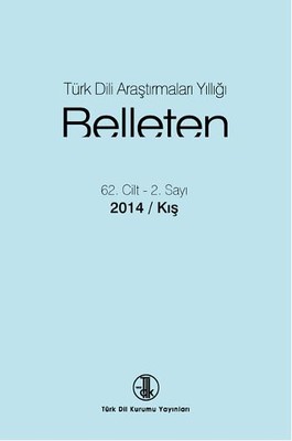 Türk Dili Araştırmaları Yıllığı-Belleten 2014/Kış